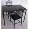 Black Wire Table and Chairs Set (Table 93W x 62D x 64Hmm)