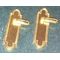 Door Handle with Keyplate Plain (Pk 2) (24Hx7Wmm, 9mm Handle)