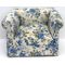 Armchair Blue White Floral, Low Back (75 x 65 x 55Hmm)