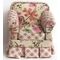 1:24 Armchair Floral with Check Detail