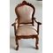 Walnut Chair with Arms and Padded Seat and Back (52W x 45D x 105Hmm)