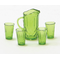 Pitcher with 4 Glasses Green (Pitcher 0.63" W x 0.75" H x 0.38" D)
