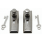 Door Knob with Key Plate, 2PK, Pewter (Knob Size: 3/4" x 1/4", Key Size: 1/2")