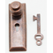 Door Knob with Key Plate, 2/Pk, Oil Rubbed Bronze (Knob Size: 3/4" x 1/4", Key Size: 1/2")