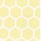 Yellow Large Hexagon Vinyl Tile Flooring (11" x 17")