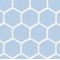 Blue Large Hexagon Vinyl Tile Flooring (11" x 17")