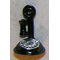 Telephone, Candlestick with Dial, Black (1"H x 5/8"W)