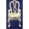 1:24 Dining Chair with Arms White (13W x 26D x 49Hmm)