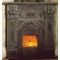 Lit Black Corner Fireplace without Bulb (80mmW 80mmD 80mmH)