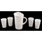 Pitcher with 4 Glasses White