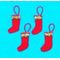 Felt Christmas Stockings 4 Pieces (15mmW 2mmD 25mmH)